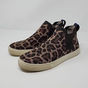 Rothy's The Chelsea Boots Sneakers Wildcat  Cheetah Print Size 8.5